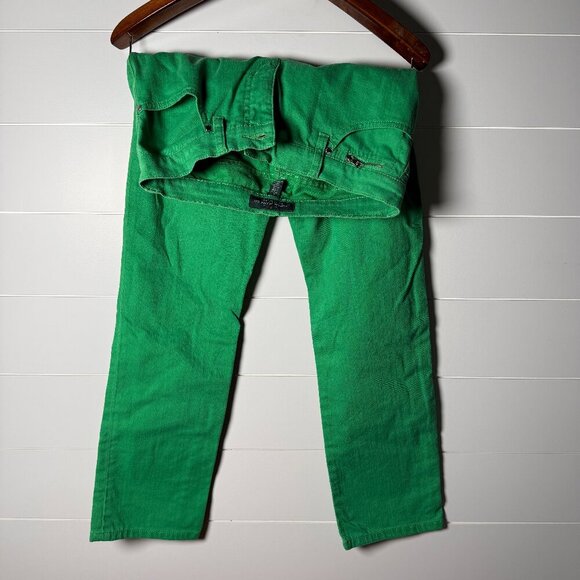 LRL Lauren Jeans Ralph Lauren Lime Green Pants Modern Straight Ankle (Size 4) - Picture 2 of 8